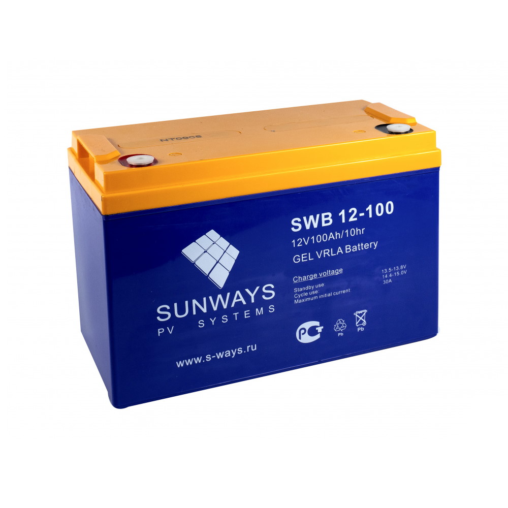 Аккумулятор SUNWAYS SWB 12-100G (12В | 100Ач) гелевый Аккумулятор SUNWAYS SWB 12-100G (12В | 100Ач) гелевый