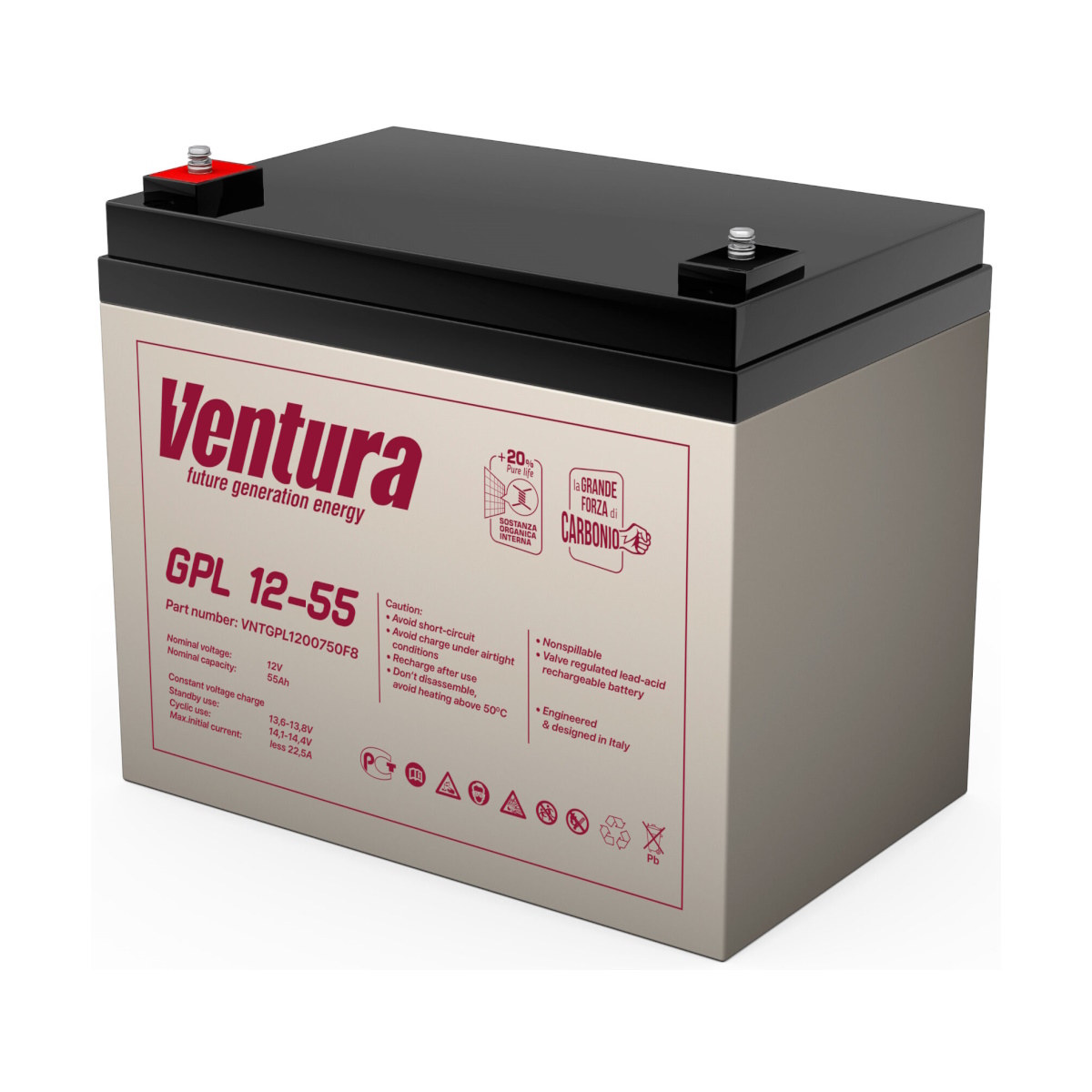 Аккумулятор Ventura GPL 12-55 (12В | 58Ач) Аккумулятор Ventura GPL 12-55 (12В | 58Ач)