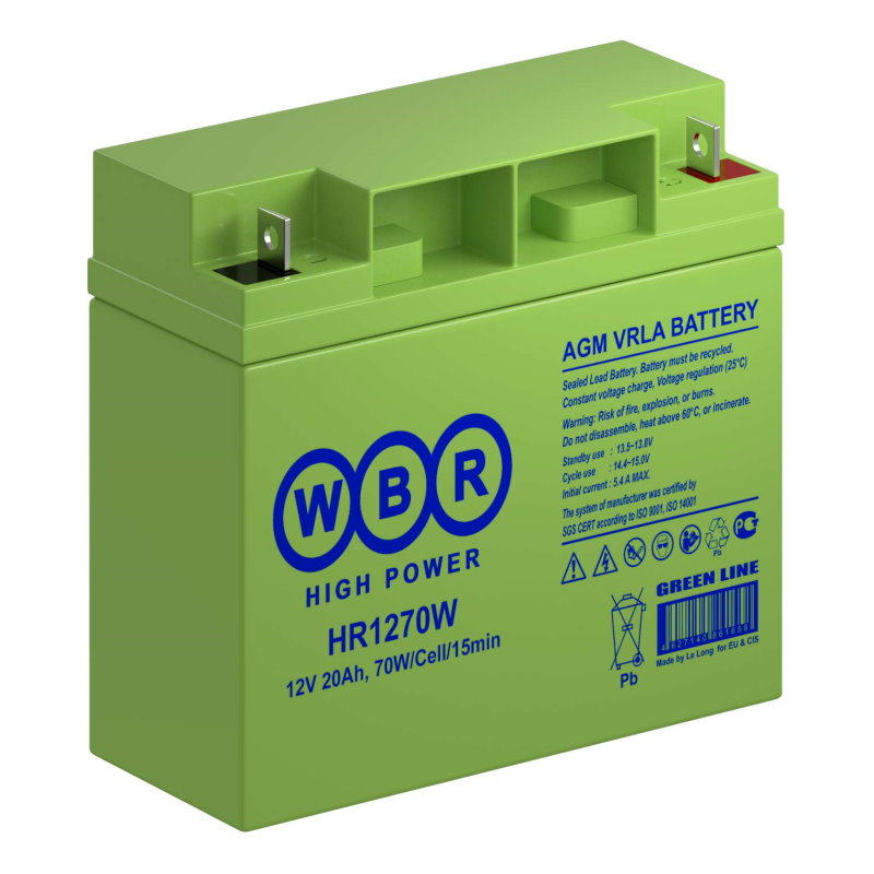Аккумулятор WBR HR1270W (12В | 20Ач) Аккумулятор WBR HR1270W (12В | 20Ач)